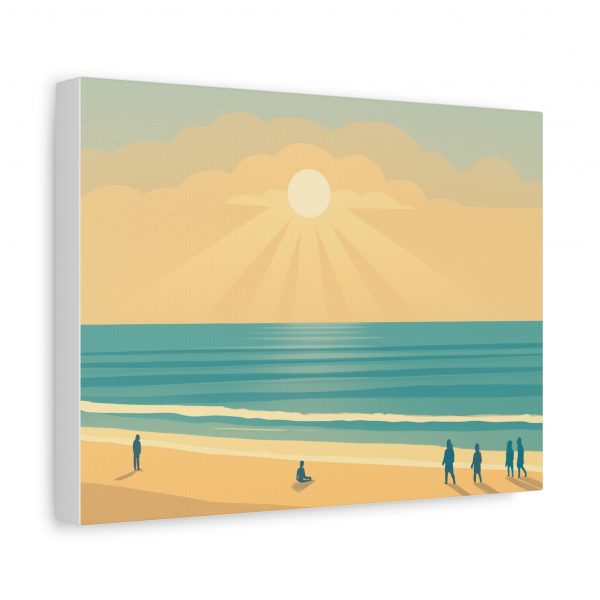Golden Hour at Aglou Beach — Minimalist Flat Art