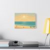 Golden Hour at Aglou Beach — Minimalist Flat Art