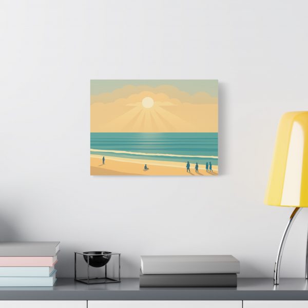 Golden Hour at Aglou Beach — Minimalist Flat Art