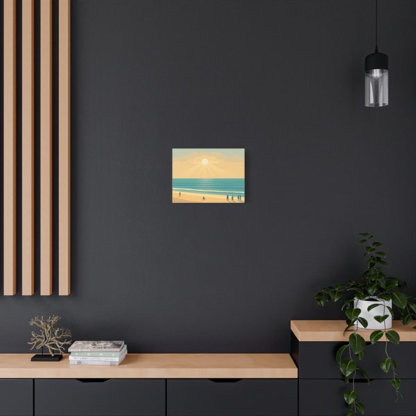 Golden Hour at Aglou Beach — Minimalist Flat Art