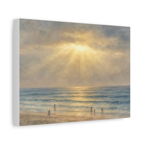 Golden Hour at Aglou Beach — Watercolor