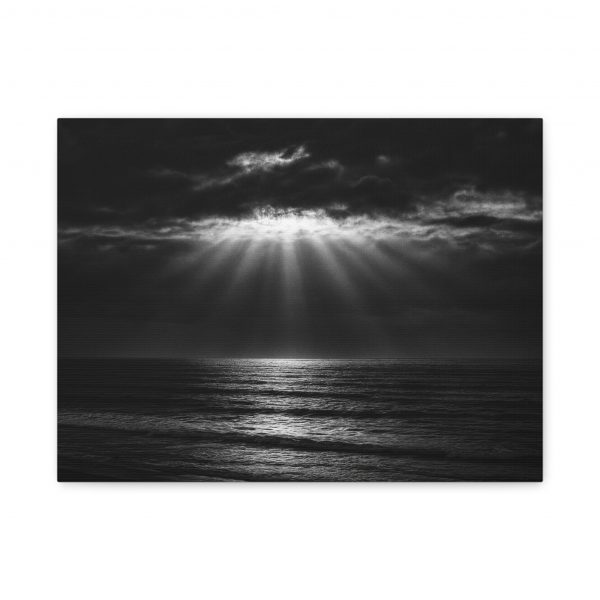 Golden Hour at Aglou Beach — Artistic Black & White