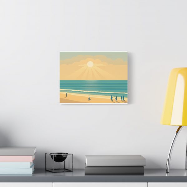 Golden Hour at Aglou Beach — Minimalist Flat Art