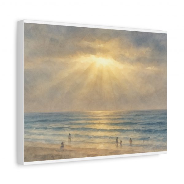 Golden Hour at Aglou Beach — Watercolor