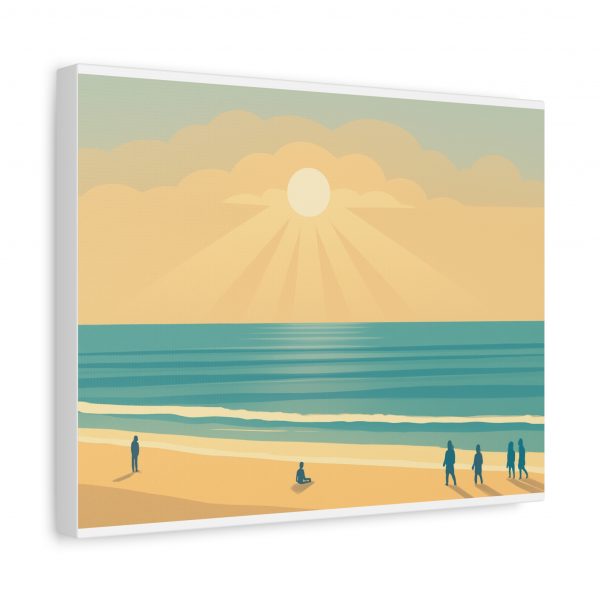 Golden Hour at Aglou Beach — Minimalist Flat Art