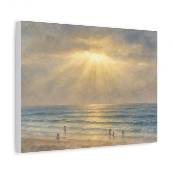 Golden Hour at Aglou Beach — Watercolor