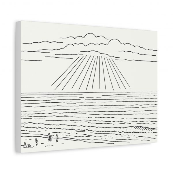 Golden Hour at Aglou Beach — Line Art